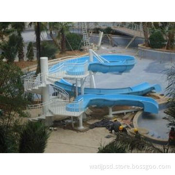 Outdoor Fiberglass Swimming Pool Water Slides , Family Fun